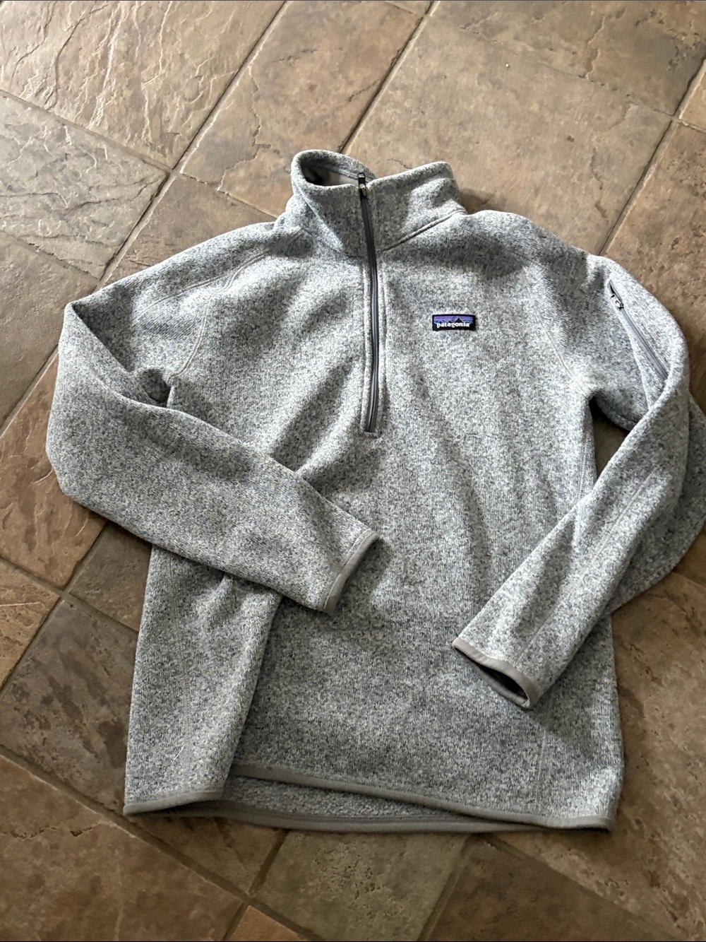 Patagonia Men's Quarter-Zip Fleece Sweater - Heather Gray